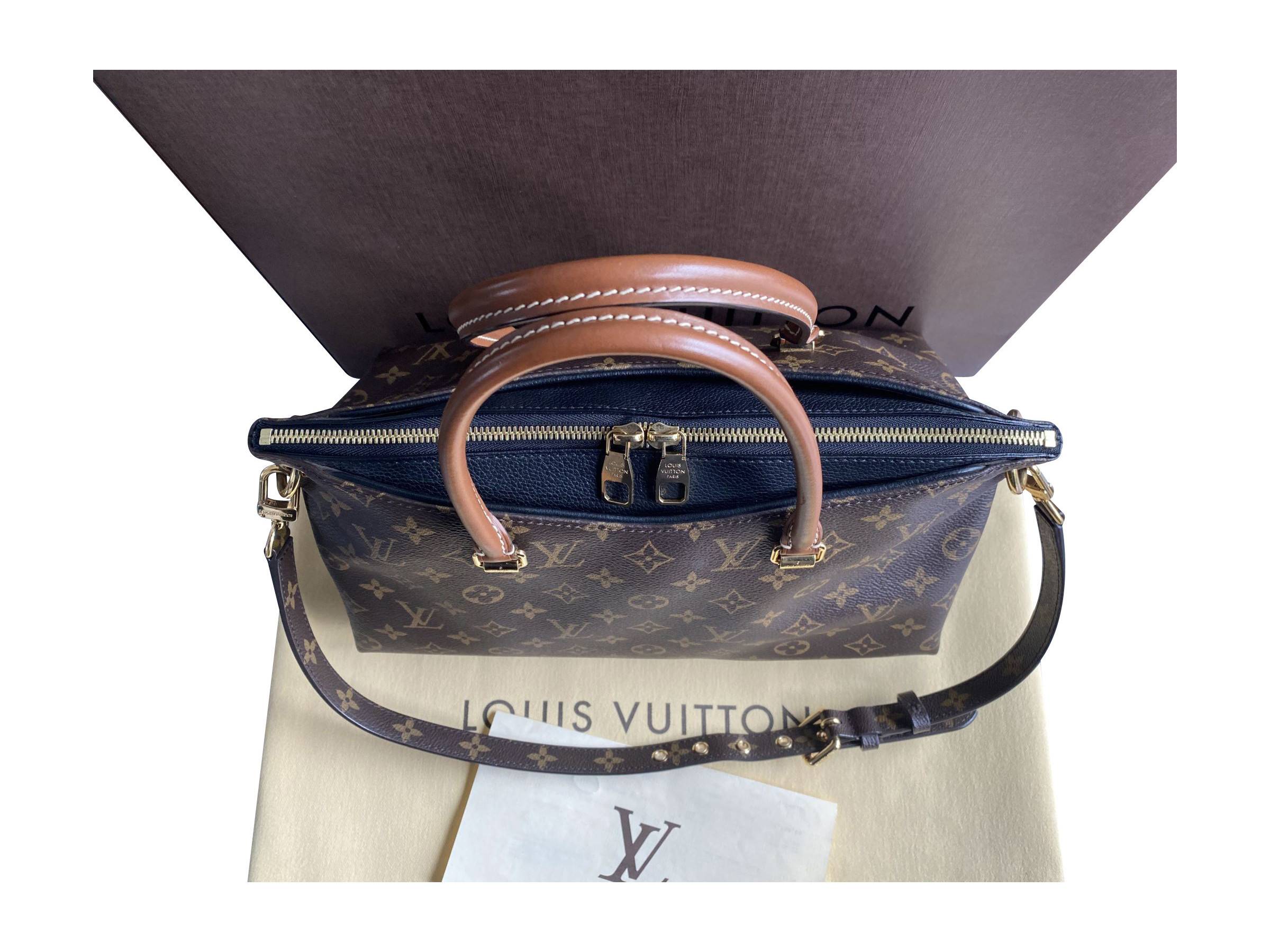 VERKAUFT - Louis Vuitton Tasche Handtasche Pallas MM Monogram Canvas schwarz  * TOP mit Beleg