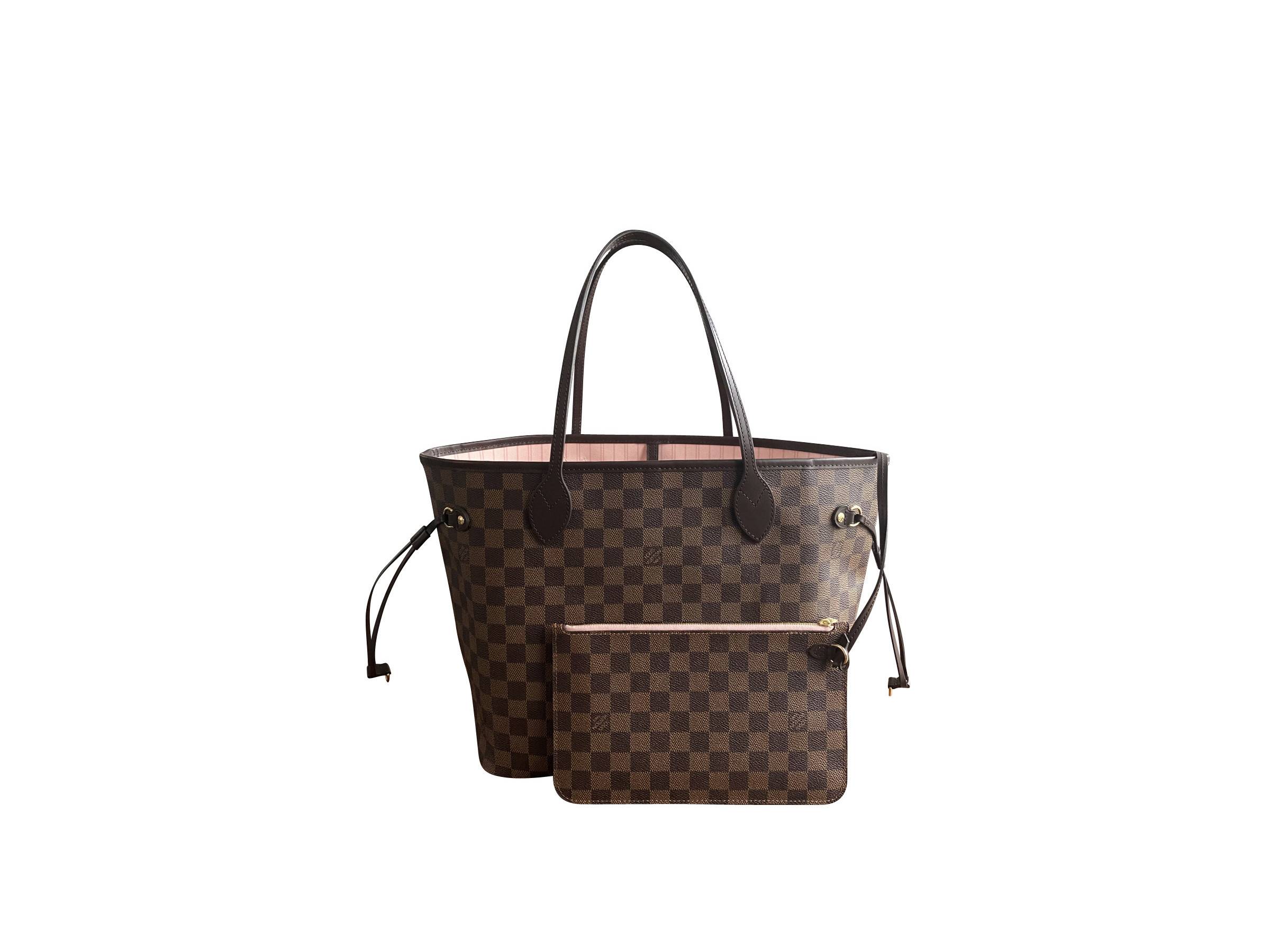 VERKAUFT - Louis Vuitton Tasche N41603 Neverfull MM Damier Rose Ballerine +  abnehmbare kleine Tasche * TOP Beleg von Sept. 2021