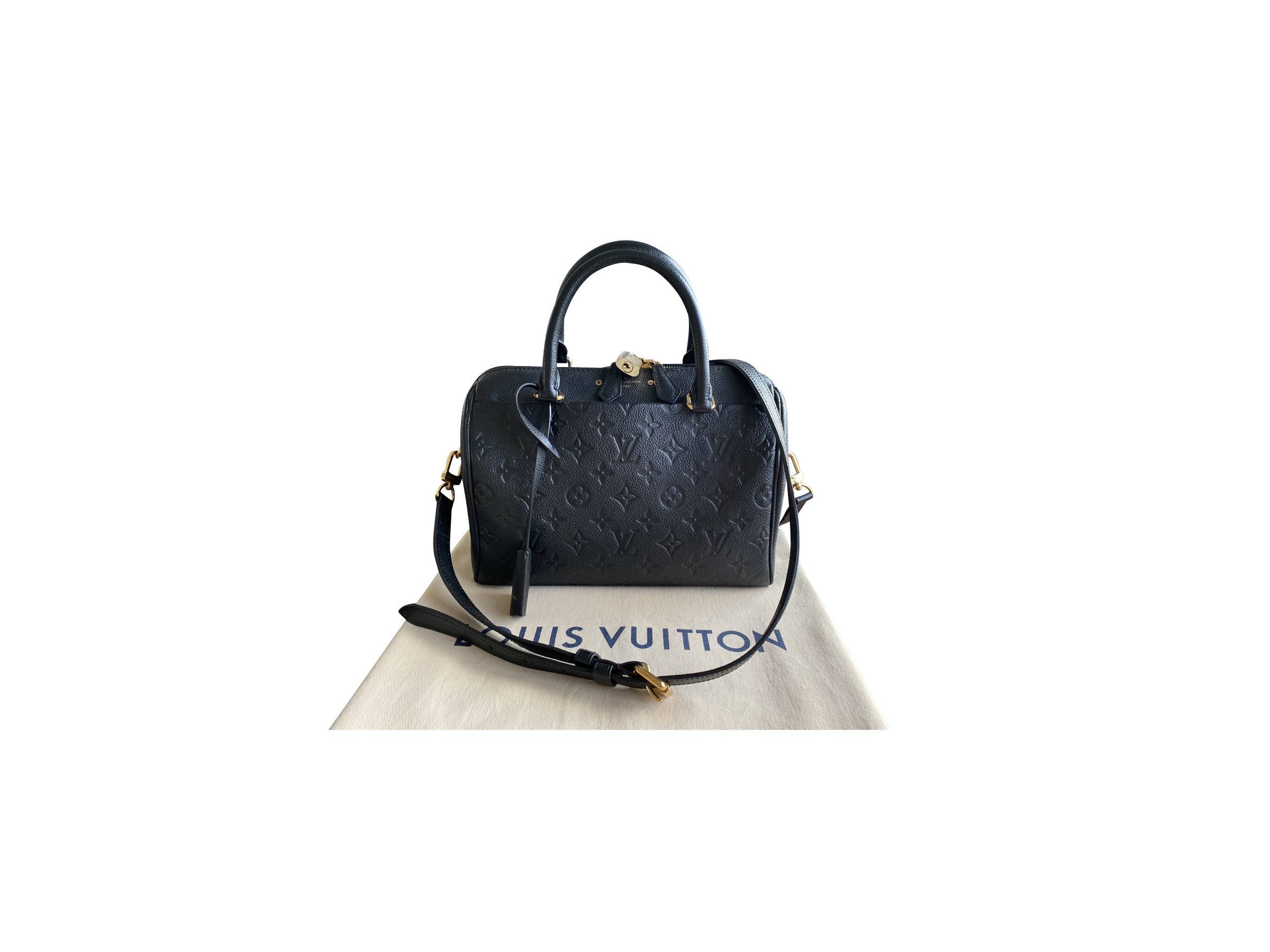VERKAUFT - Louis Vuitton Tasche M59273 Speedy 25 Monogram Empreinte Leder  schwarz mit Schulerriemen Schultertasche * TOP
