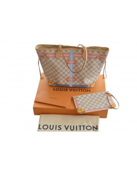 VERKAUFT - Louis Vuitton * Neverfull mit kleine Tasche Summer Trunks Edition * mit ...