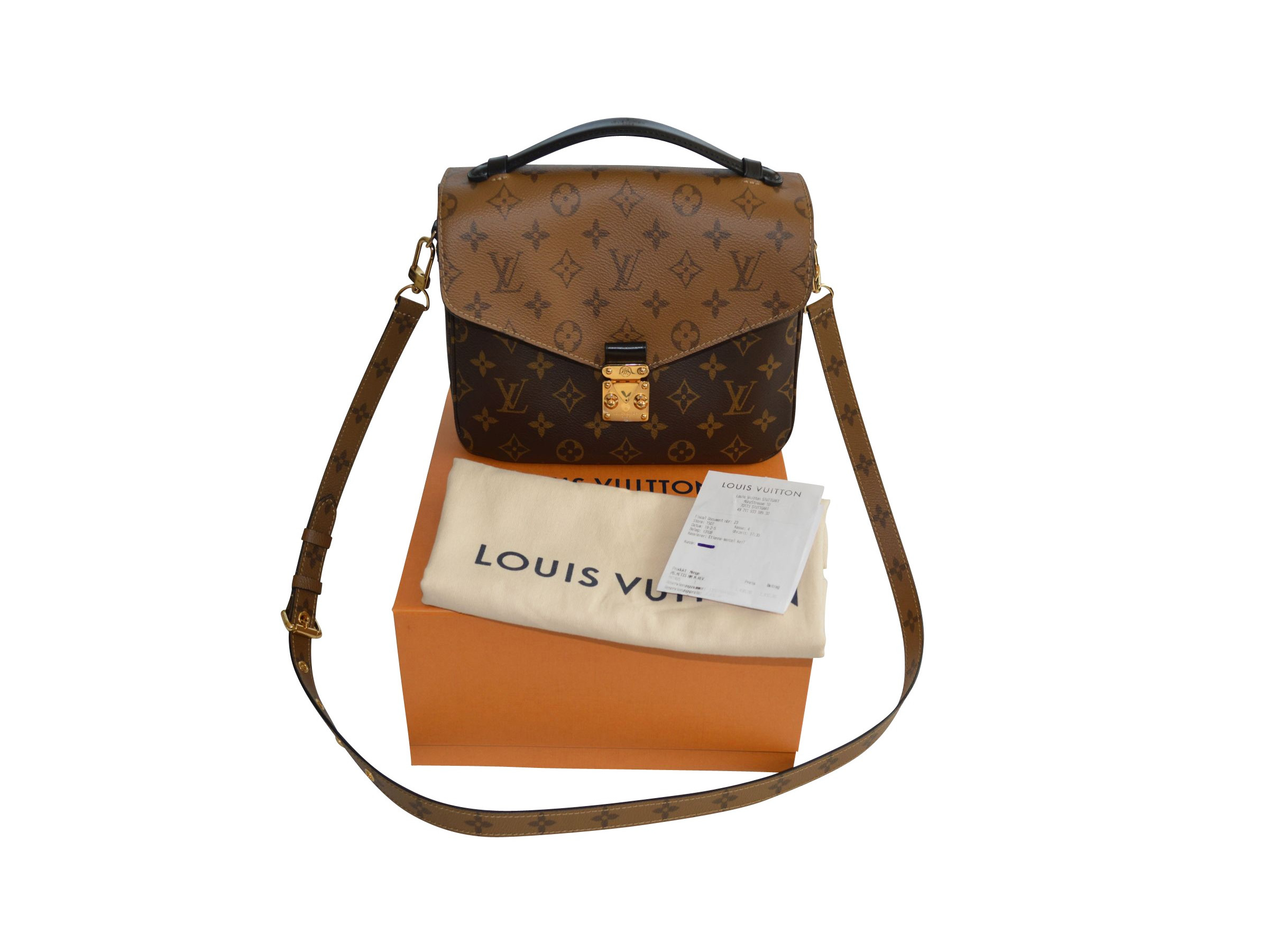 VERKAUFT - Louis Vuitton * Pochette Métis Monogram Reverse Canvas Tasche * wie NEU * mit Beleg ...